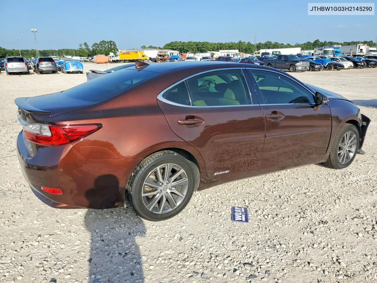 2017 Lexus Es 300H VIN: JTHBW1GG3H2145290 Lot: 62037326