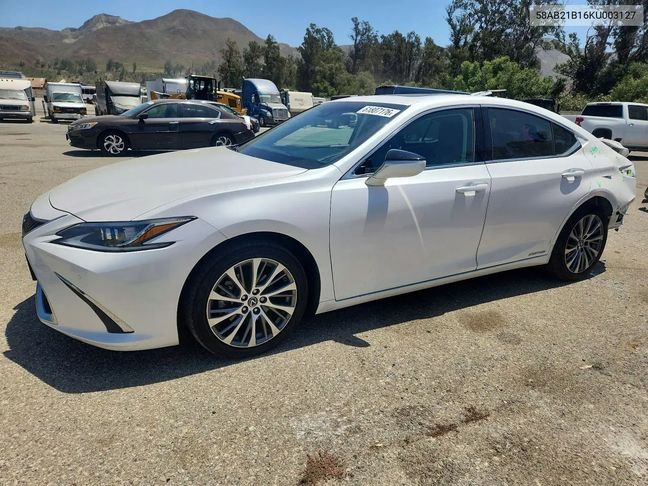 2019 Lexus Es 300H VIN: 58AB21B16KU003127 Lot: 61807176