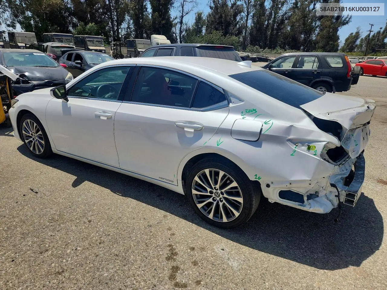 2019 Lexus Es 300H VIN: 58AB21B16KU003127 Lot: 61807176
