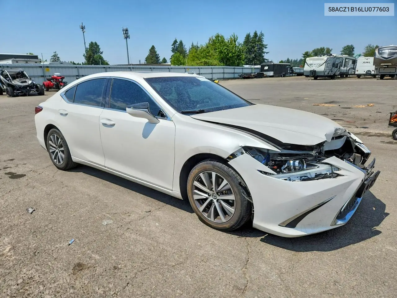 2020 Lexus Es 350 Base VIN: 58ACZ1B16LU077603 Lot: 62116116