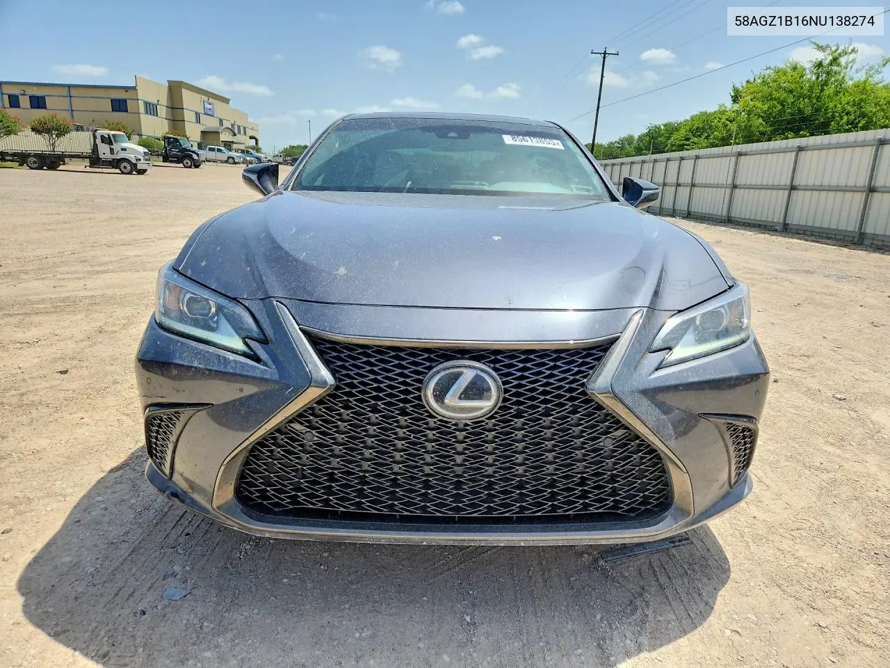 2022 Lexus Es 350 F Sport VIN: 58AGZ1B16NU138274 Lot: 85619855