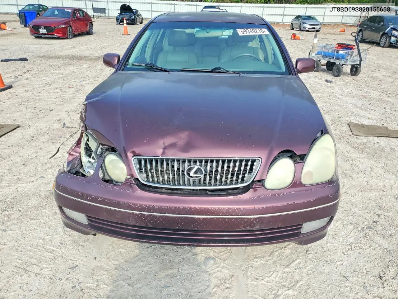 2002 Lexus Gs 300 VIN: JT8BD69S820155658 Lot: 59349216