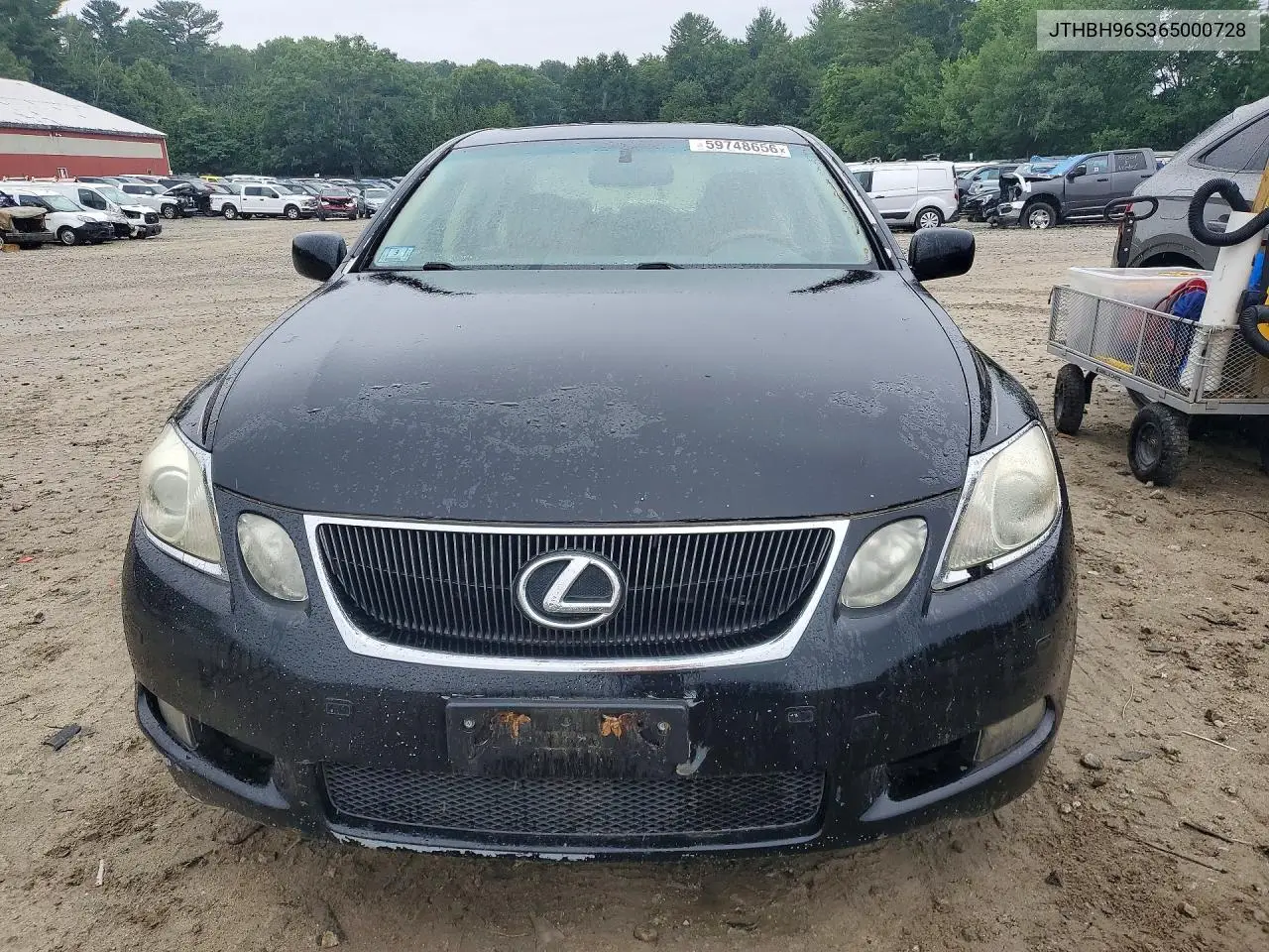 2006 Lexus Gs 300 VIN: JTHBH96S365000728 Lot: 59748656