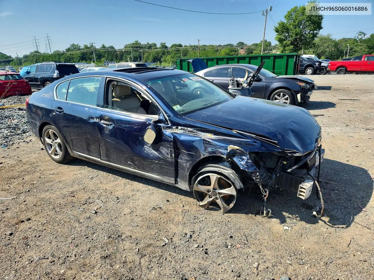 2006 Lexus Gs 300 VIN: JTHCH96S060016886 Lot: 60928486