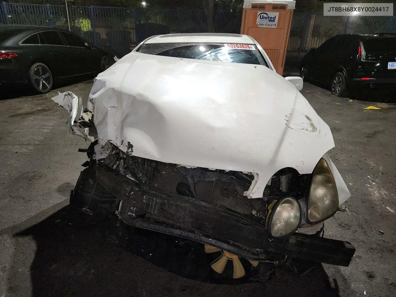 2000 Lexus Gs 400 VIN: JT8BH68X8Y0024417 Lot: 60263826