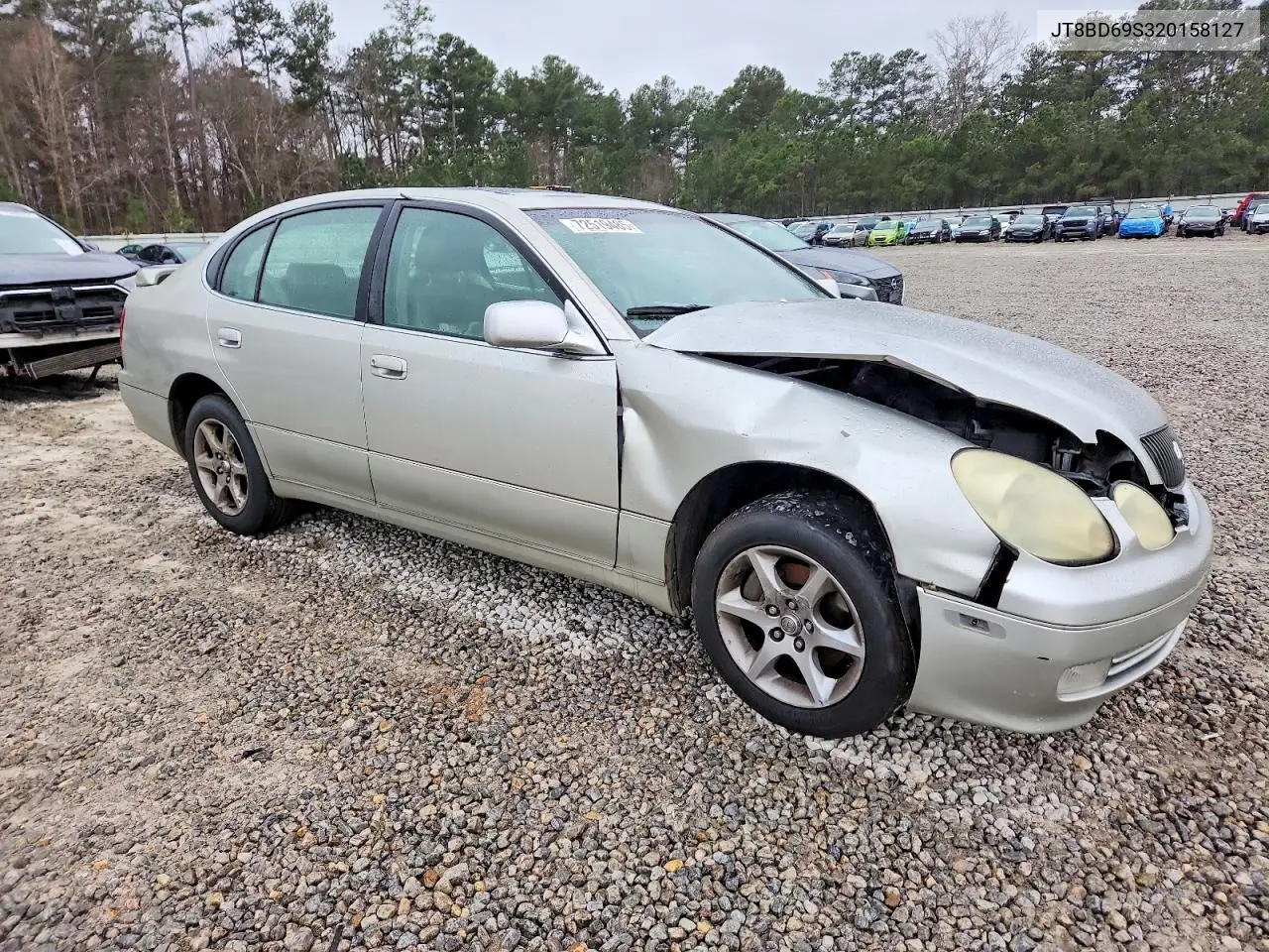 2002 Lexus Gs 300 VIN: JT8BD69S320158127 Lot: 72519485