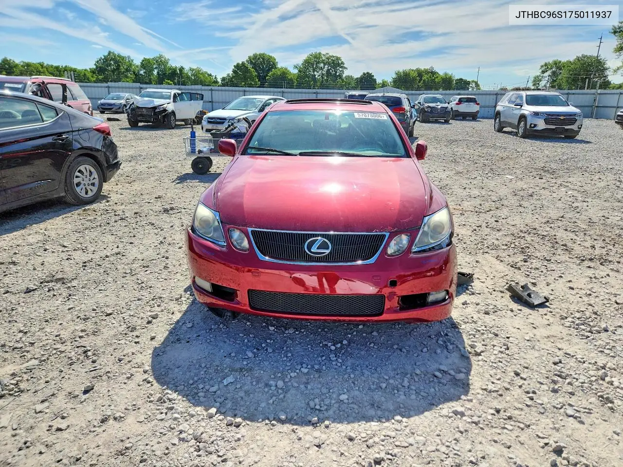 2007 Lexus Gs 450H VIN: JTHBC96S175011937 Lot: 57078006