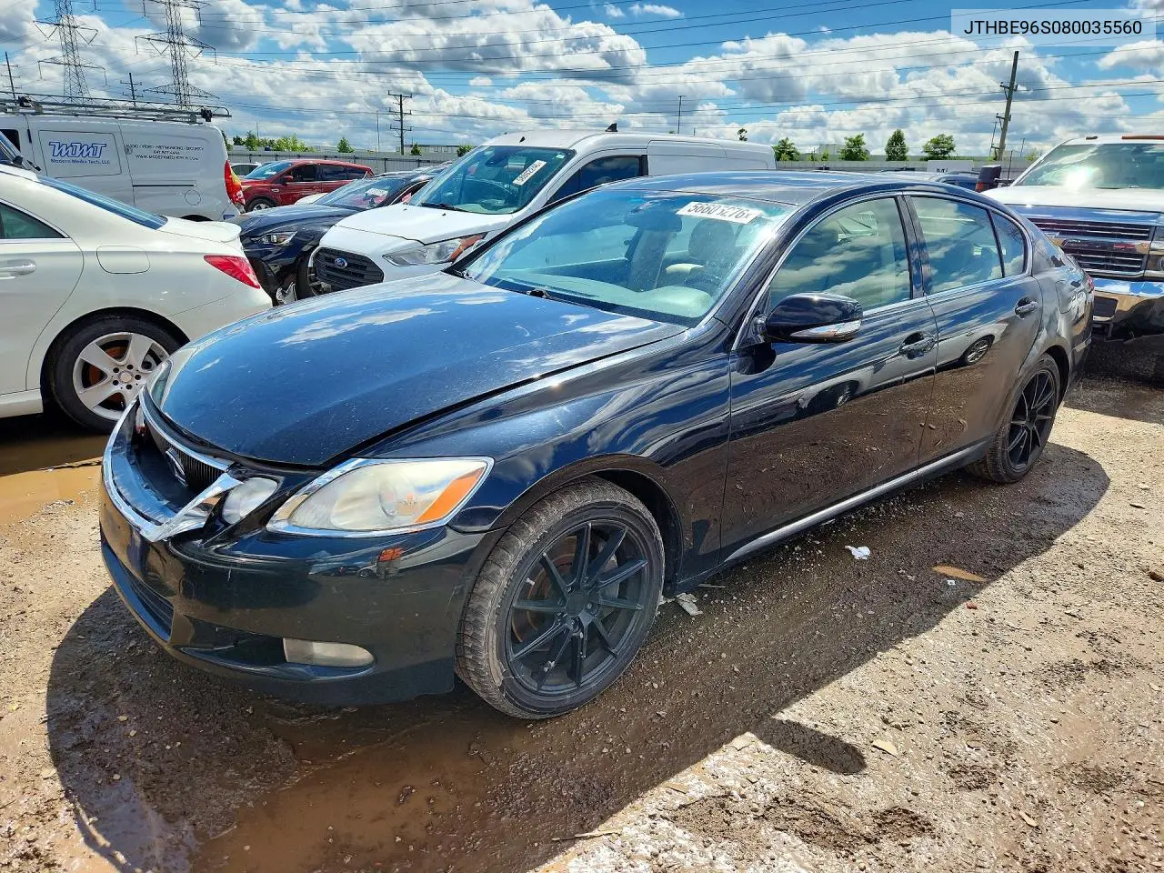 2008 Lexus Gs 350 VIN: JTHBE96S080035560 Lot: 56605276