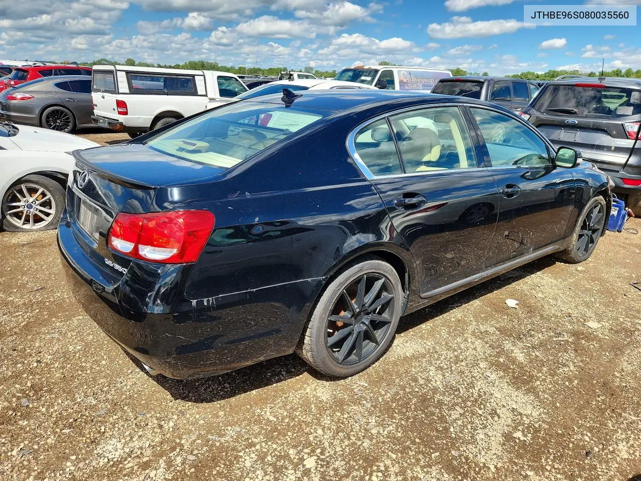 2008 Lexus Gs 350 VIN: JTHBE96S080035560 Lot: 56605276