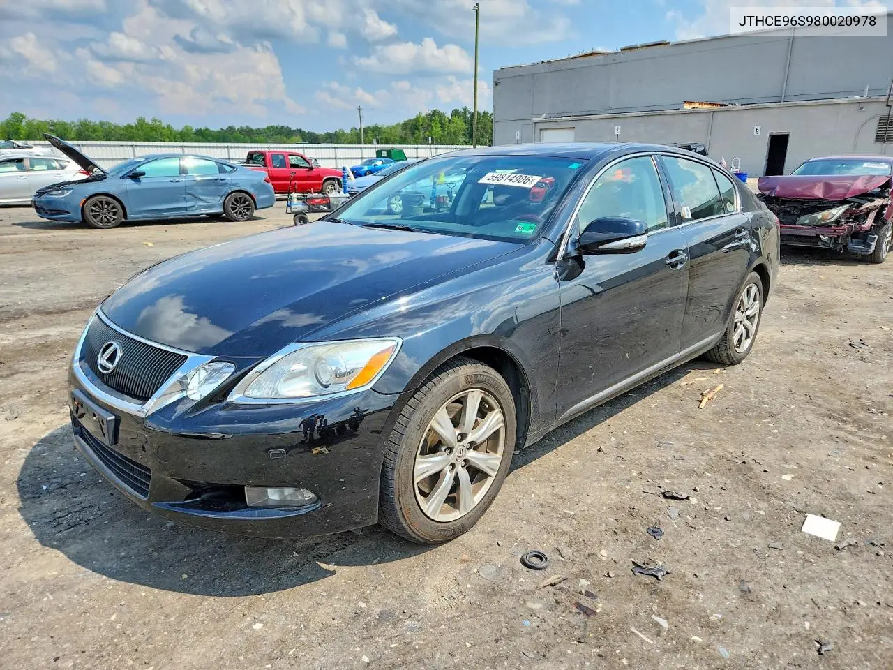 2008 Lexus Gs 350 VIN: JTHCE96S980020978 Lot: 59814906