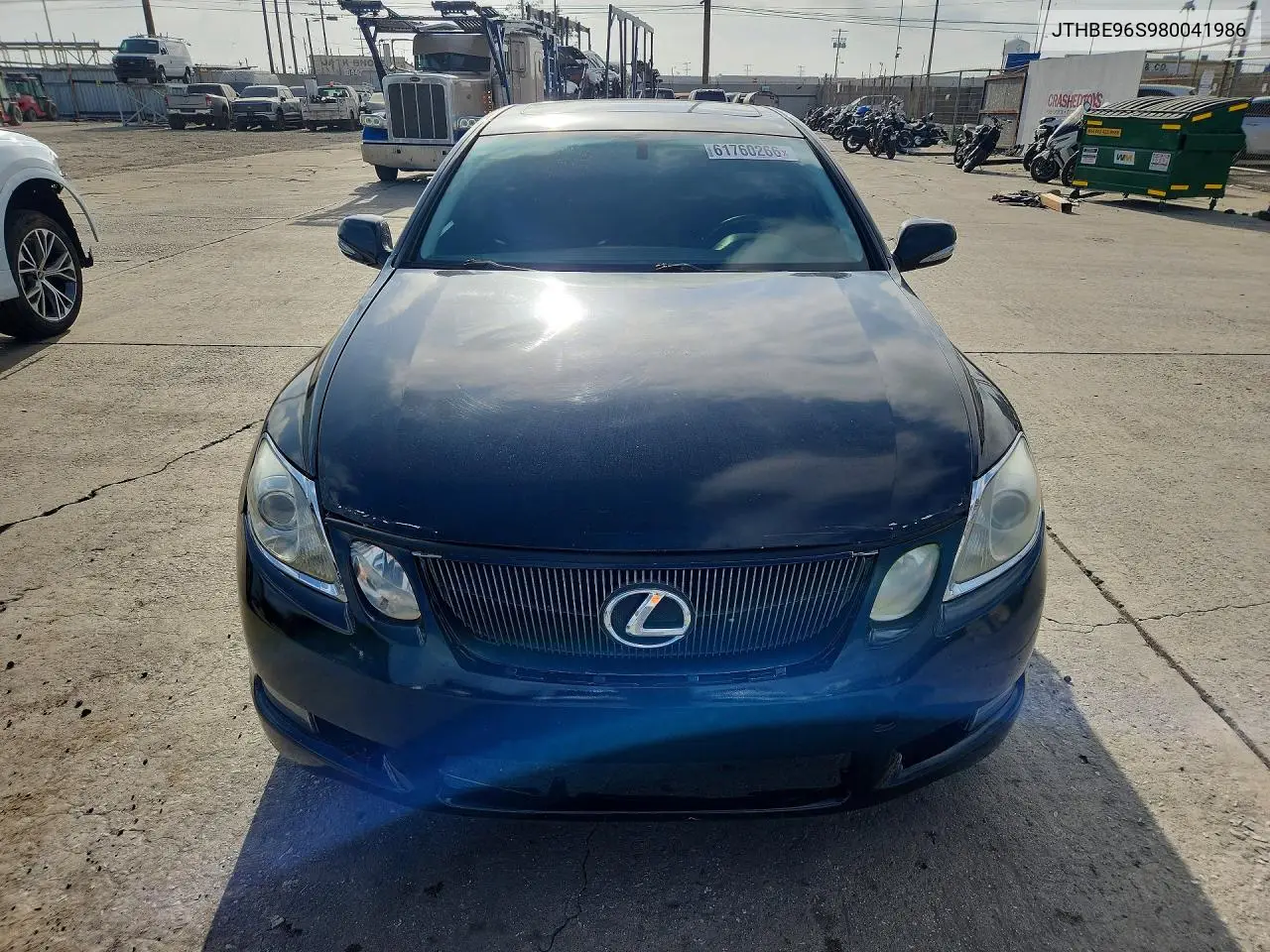 2008 Lexus Gs 350 VIN: JTHBE96S980041986 Lot: 61760266