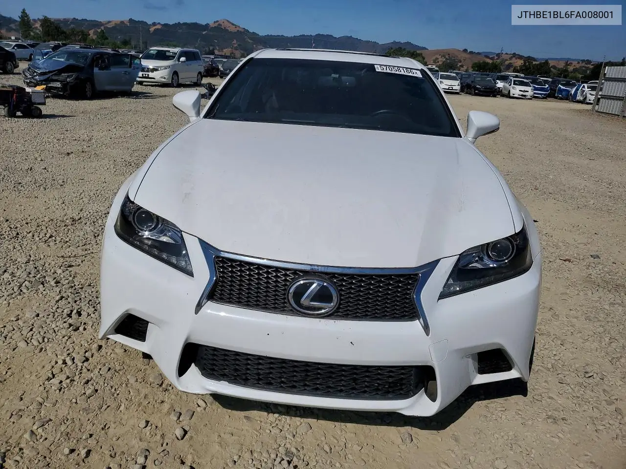 2015 Lexus Gs 350 Base VIN: JTHBE1BL6FA008001 Lot: 57058186