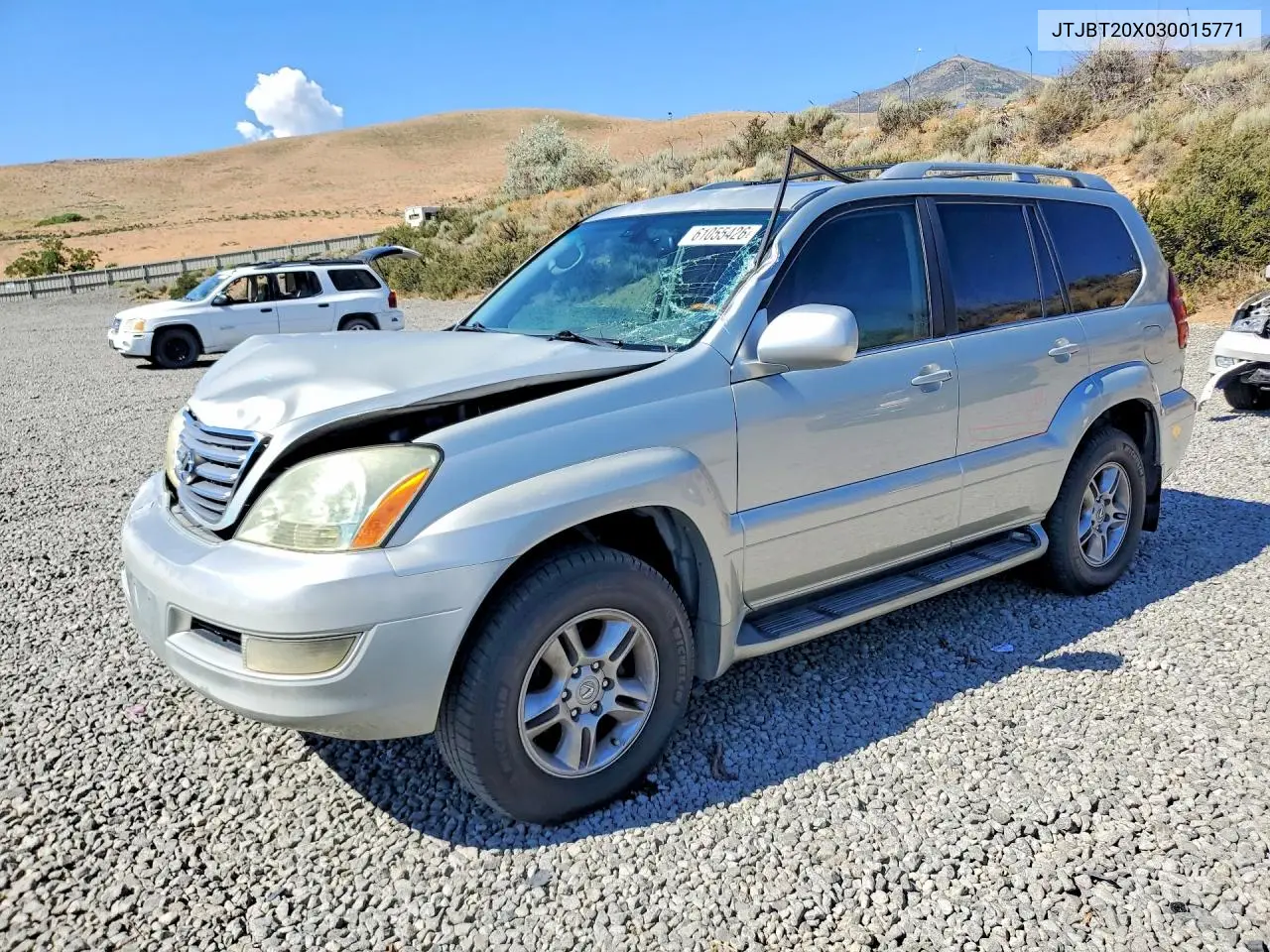 2003 Lexus Gx 470 VIN: JTJBT20X030015771 Lot: 61055426