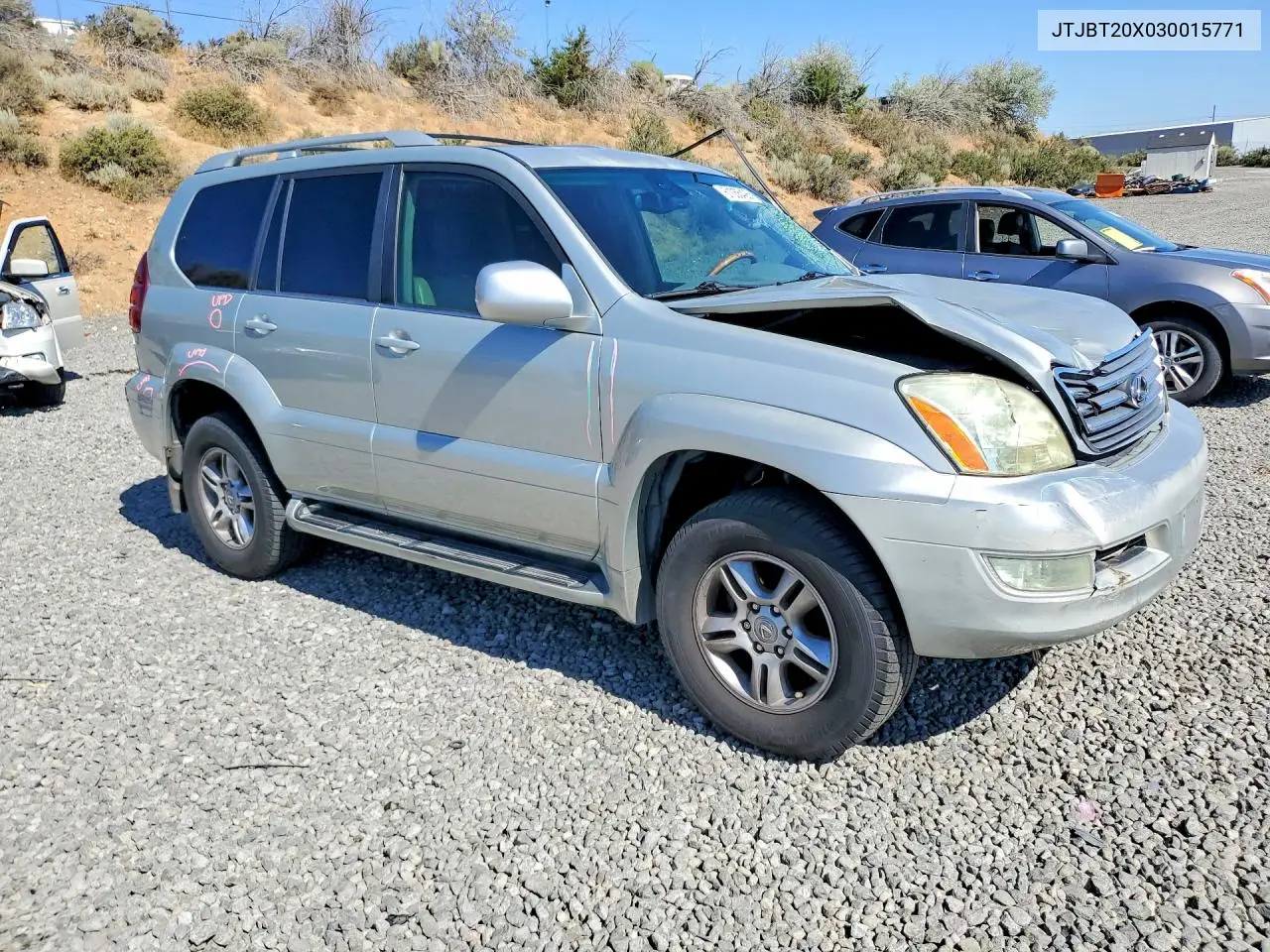 2003 Lexus Gx 470 VIN: JTJBT20X030015771 Lot: 61055426