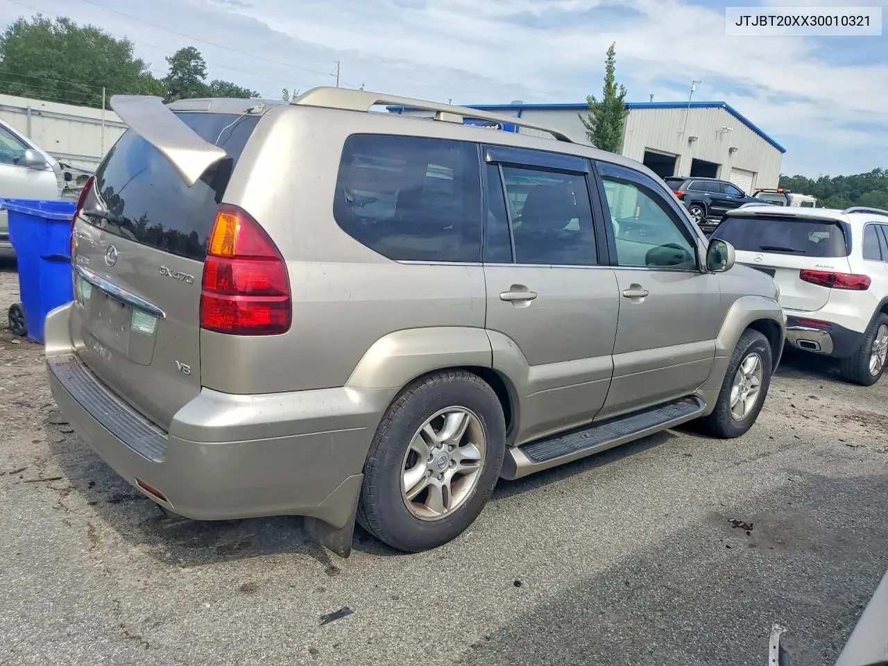 2003 Lexus Gx 470 VIN: JTJBT20XX30010321 Lot: 61229716