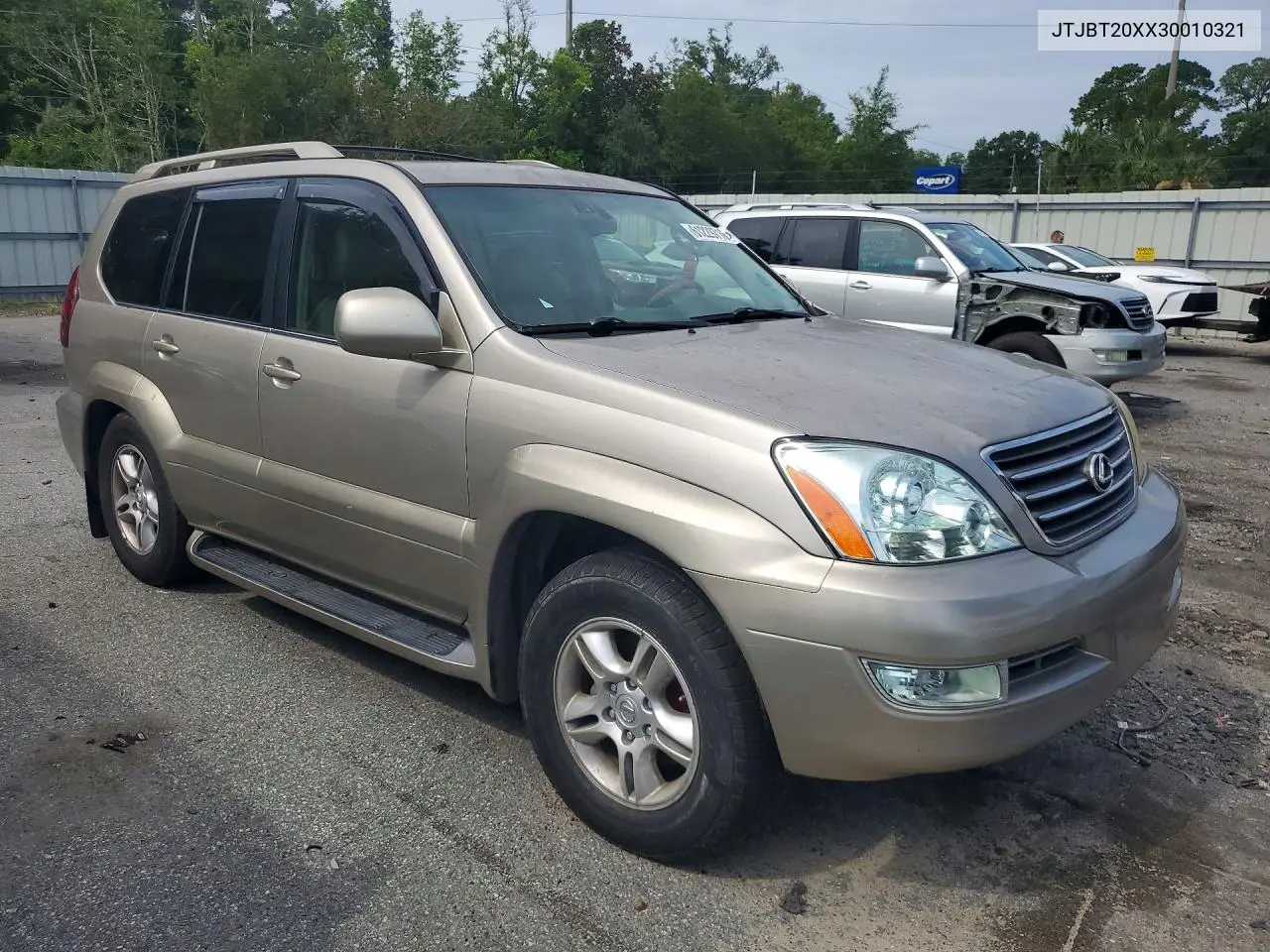 2003 Lexus Gx 470 VIN: JTJBT20XX30010321 Lot: 61229716