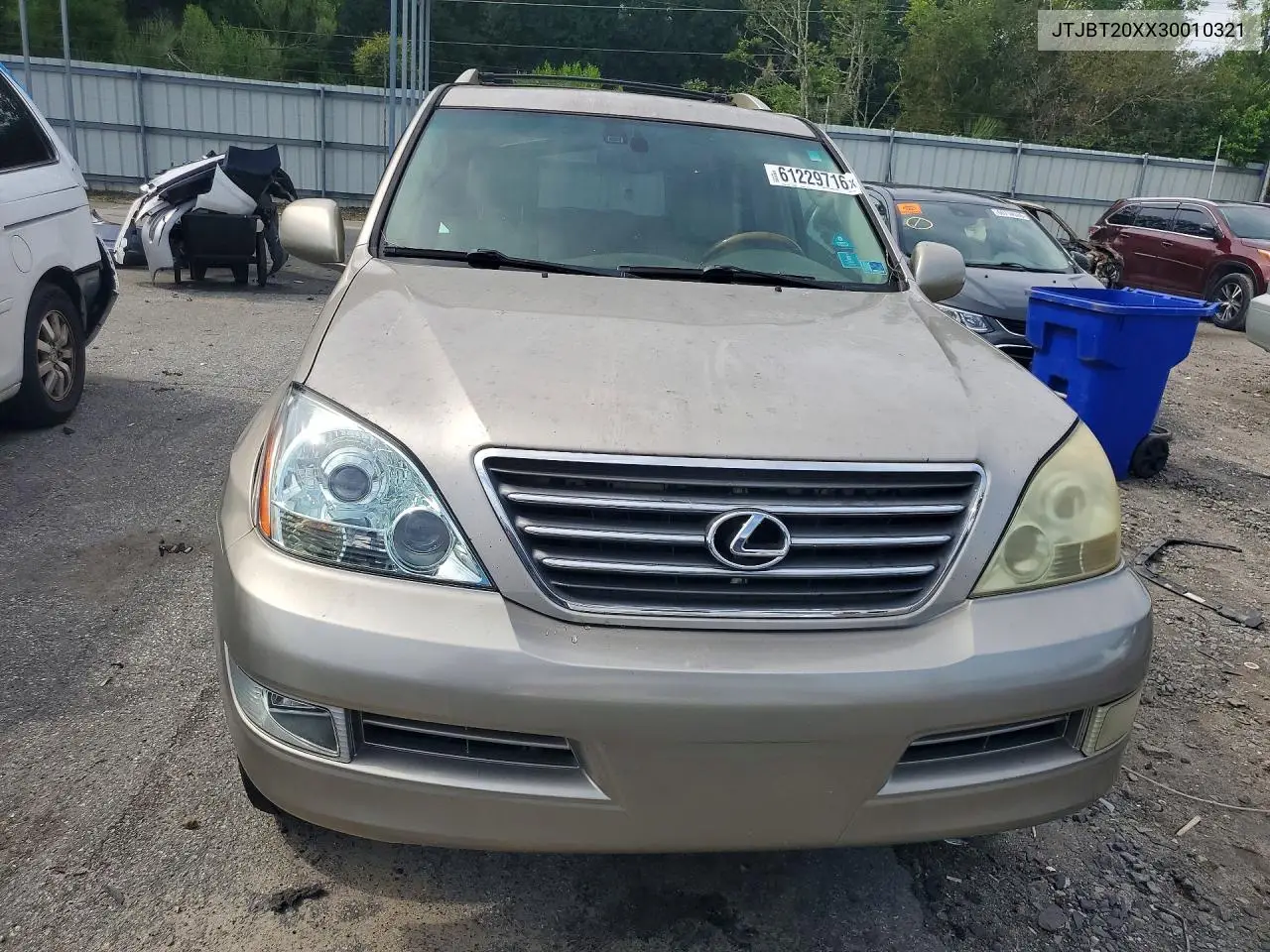 2003 Lexus Gx 470 VIN: JTJBT20XX30010321 Lot: 61229716