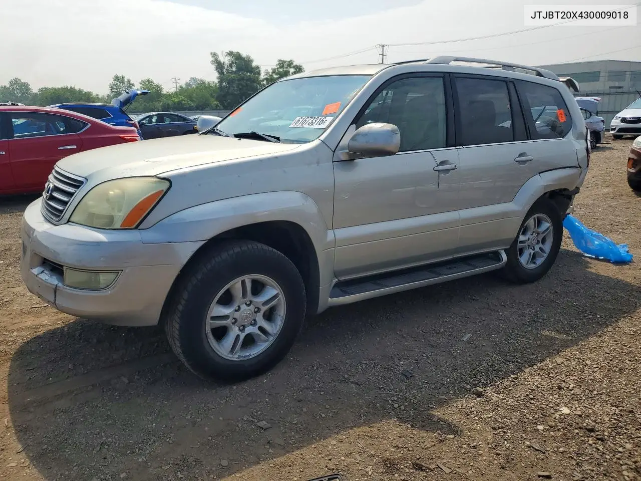 2003 Lexus Gx 470 VIN: JTJBT20X430009018 Lot: 61673316