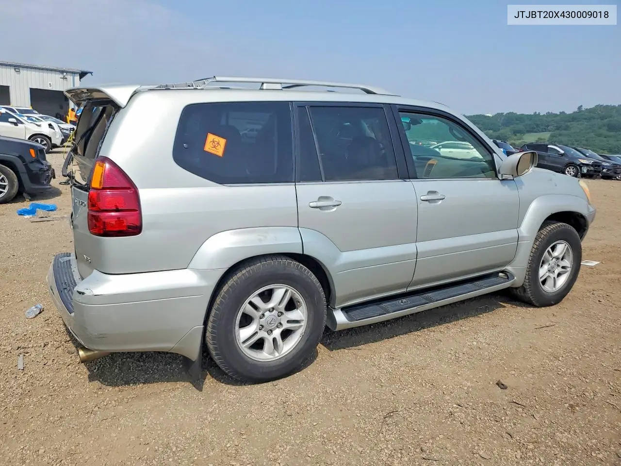 2003 Lexus Gx 470 VIN: JTJBT20X430009018 Lot: 61673316