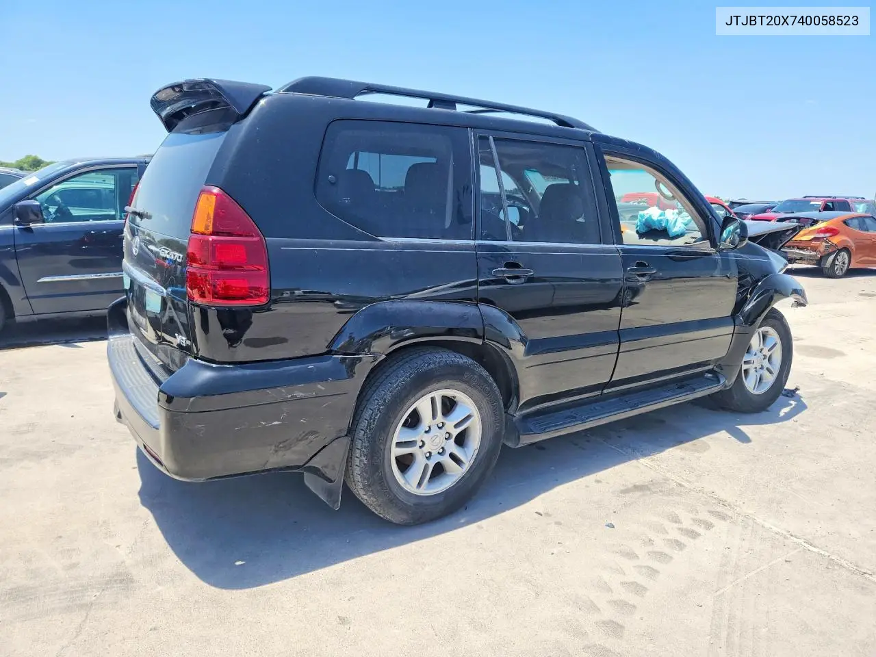 2004 Lexus Gx 470 VIN: JTJBT20X740058523 Lot: 60571396