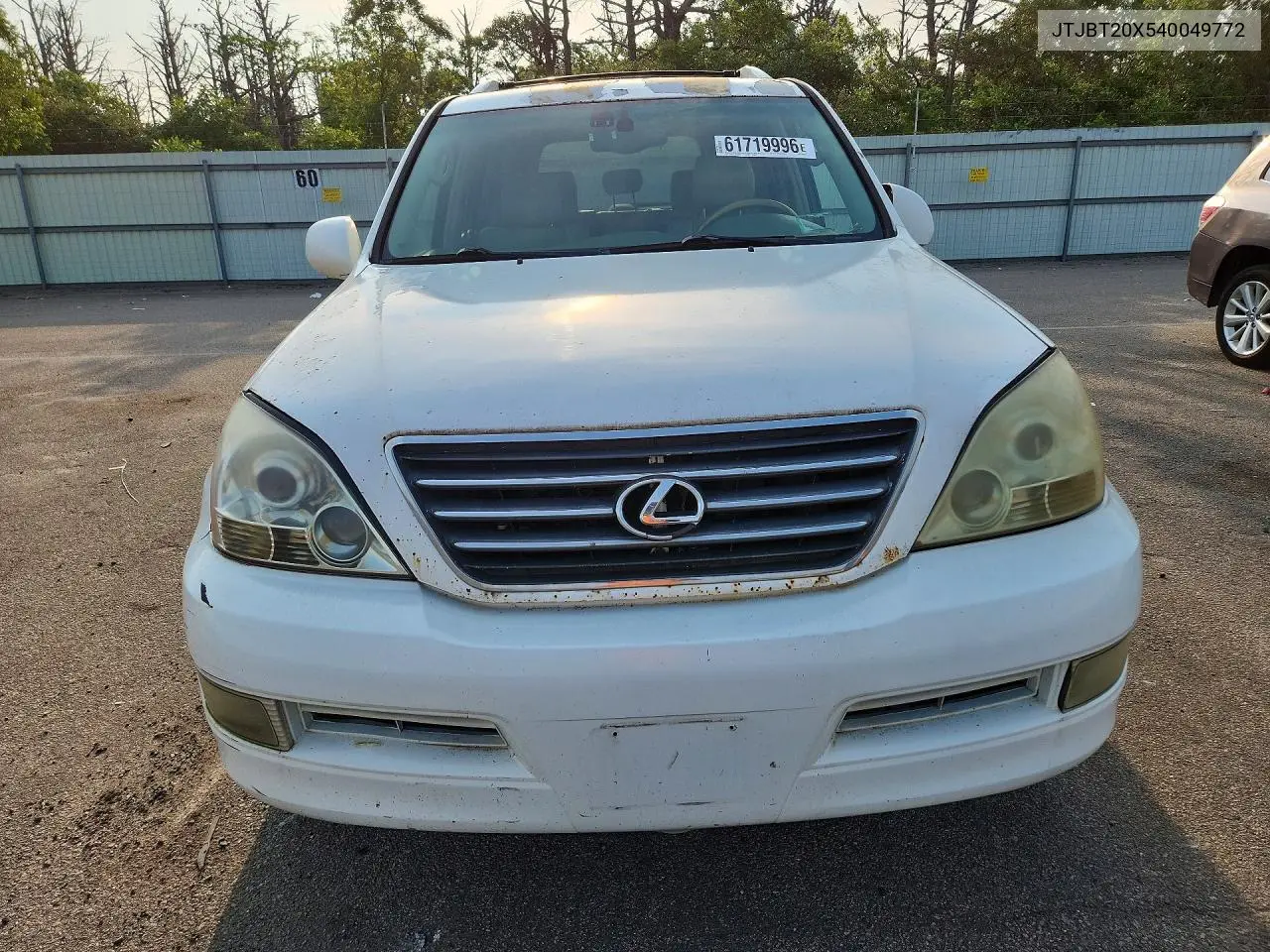 2004 Lexus Gx 470 VIN: JTJBT20X540049772 Lot: 61719996