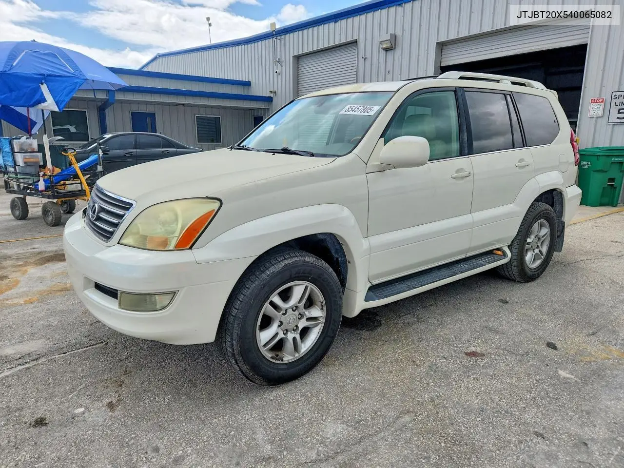 2004 Lexus Gx 470 VIN: JTJBT20X540065082 Lot: 85457805