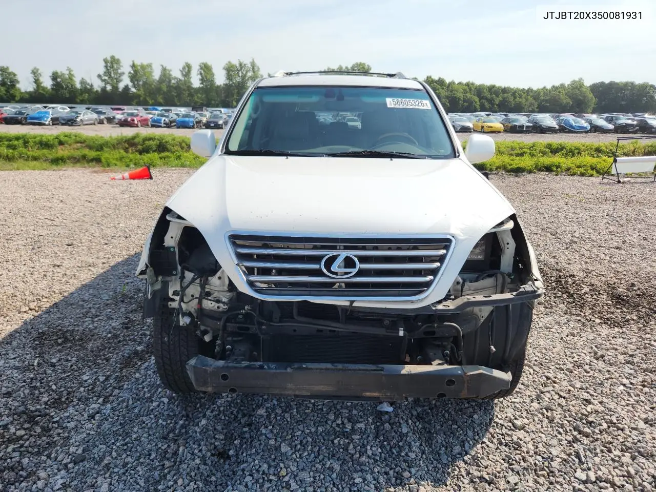 2005 Lexus Gx 470 VIN: JTJBT20X350081931 Lot: 58605326