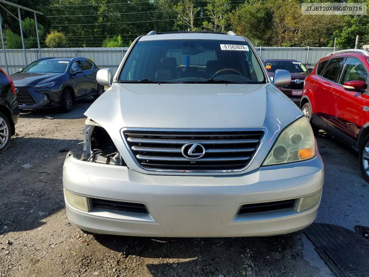 2005 Lexus Gx 470 VIN: JTJBT20X850070715 Lot: 61563026