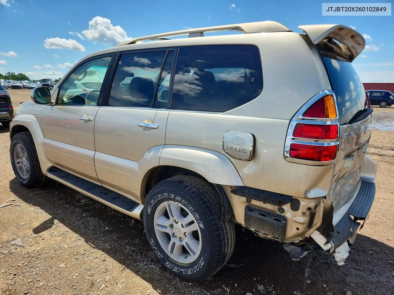 2006 Lexus Gx 470 VIN: JTJBT20X260102849 Lot: 58512096