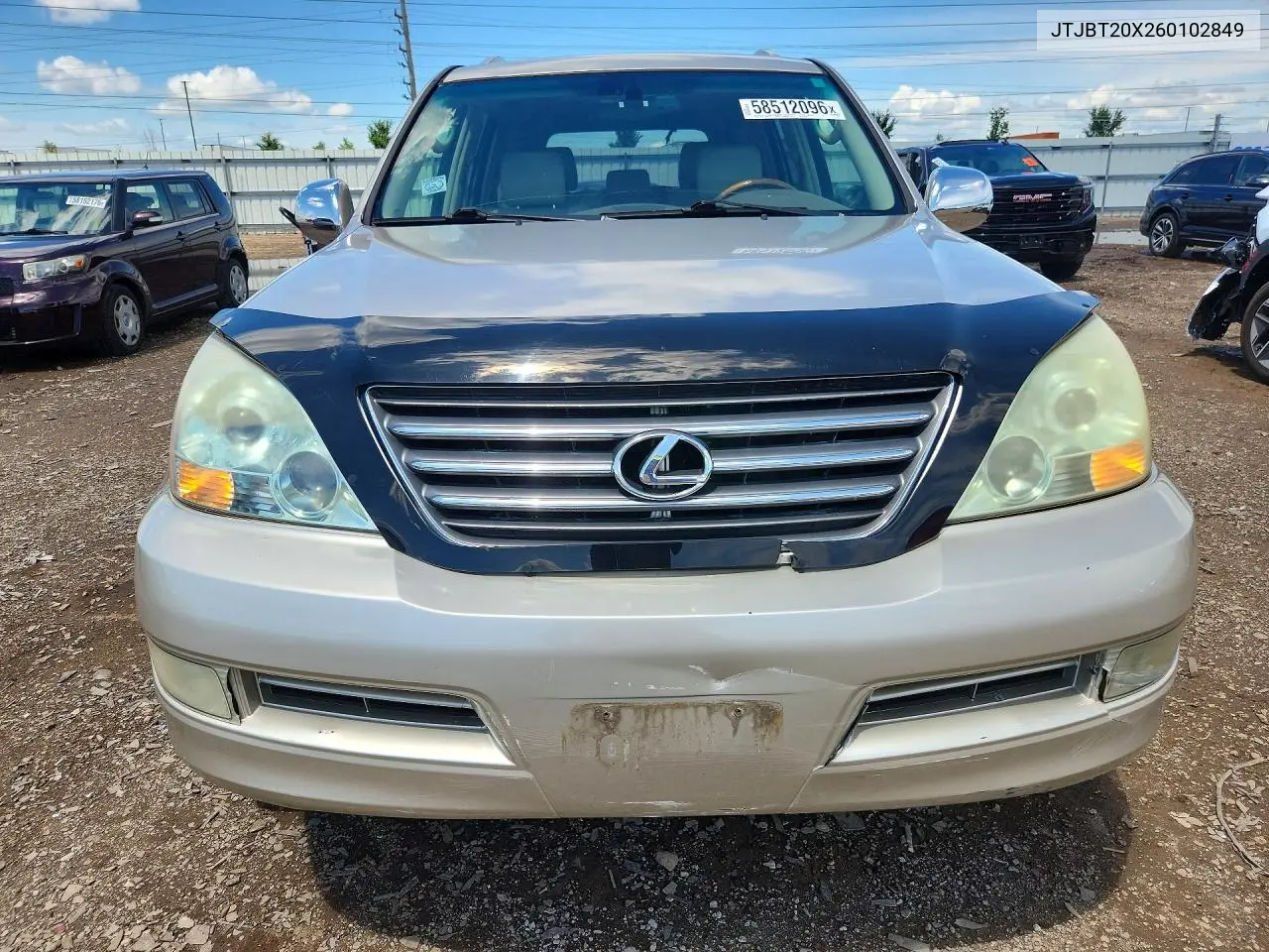 2006 Lexus Gx 470 VIN: JTJBT20X260102849 Lot: 58512096