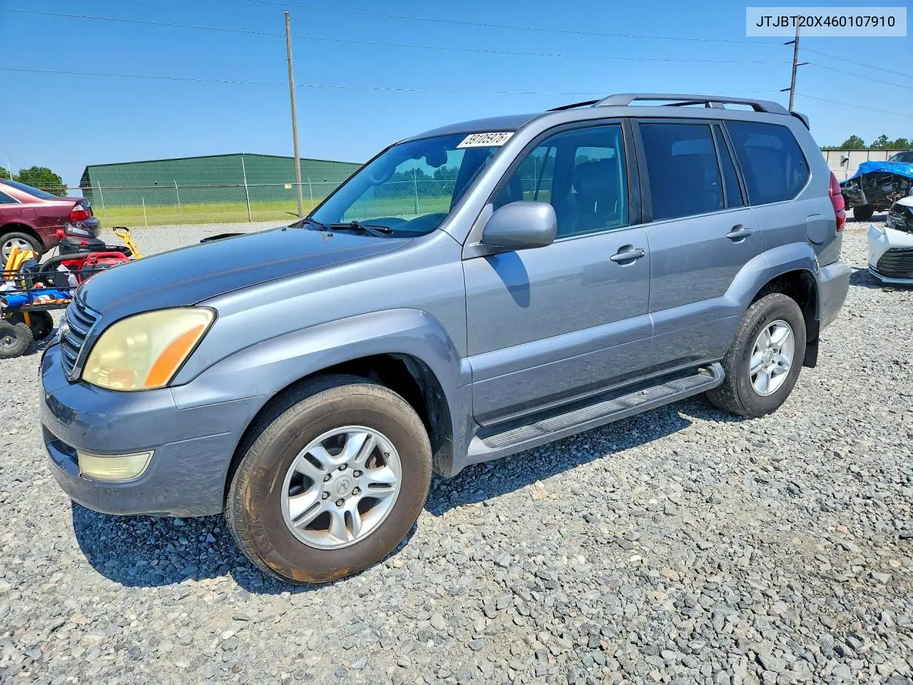 2006 Lexus Gx 470 VIN: JTJBT20X460107910 Lot: 59105976