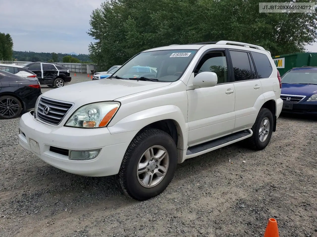 2006 Lexus Gx 470 VIN: JTJBT20XX60124212 Lot: 61920536