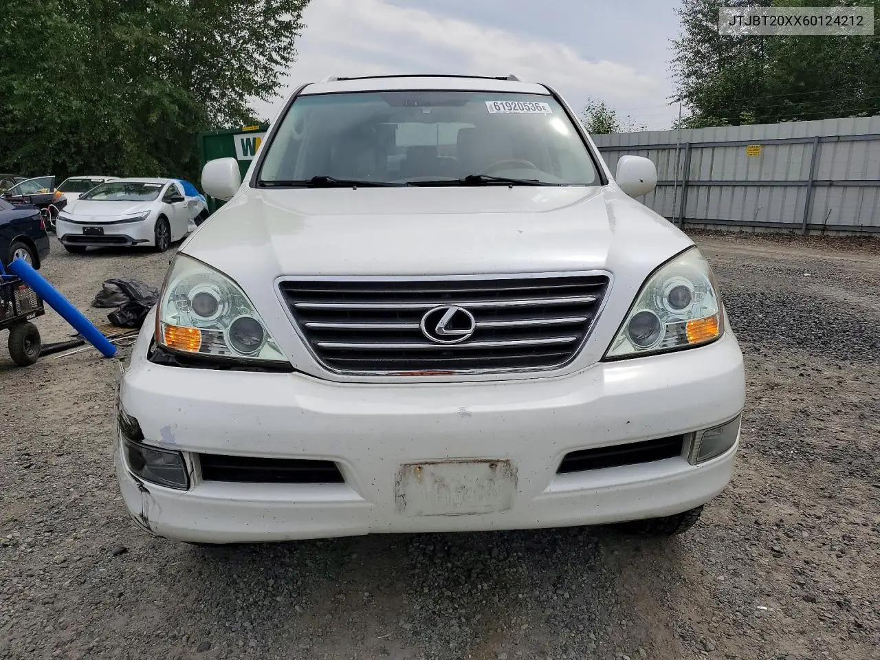 2006 Lexus Gx 470 VIN: JTJBT20XX60124212 Lot: 61920536
