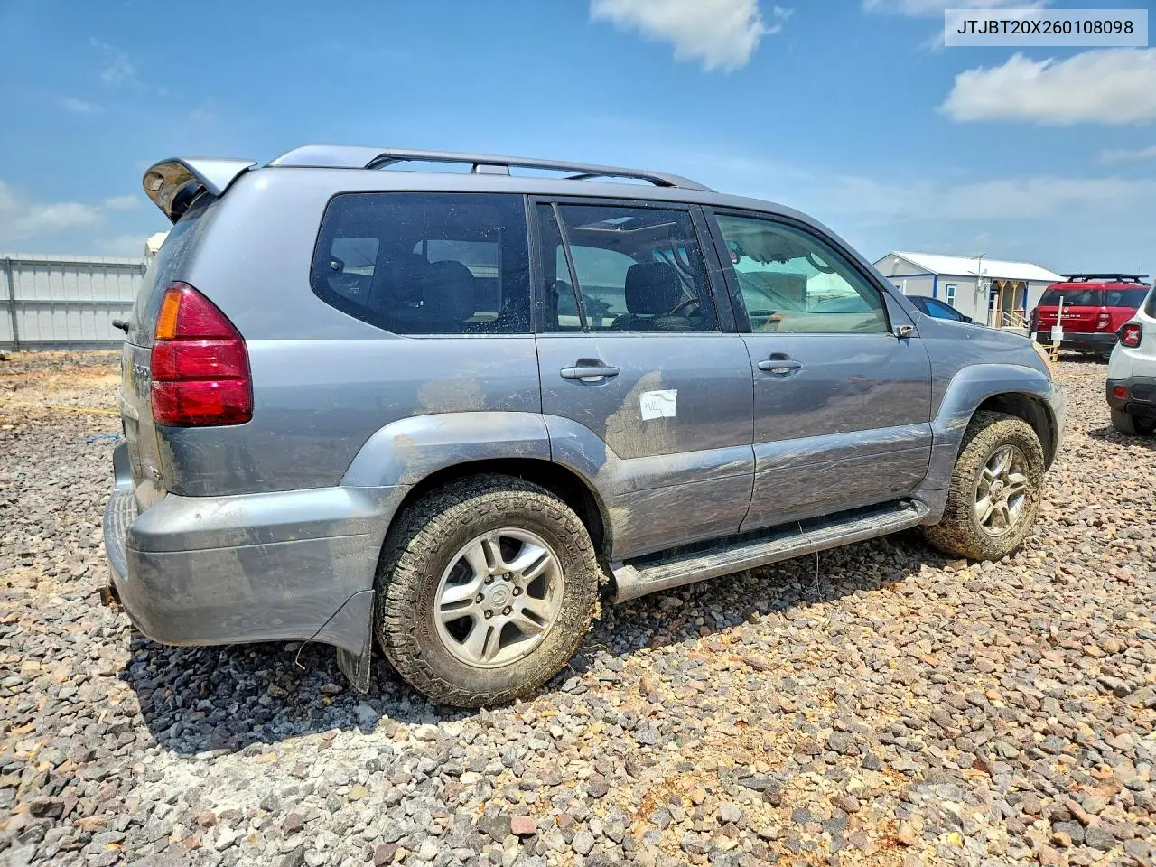 2006 Lexus Gx 470 VIN: JTJBT20X260108098 Lot: 62099126