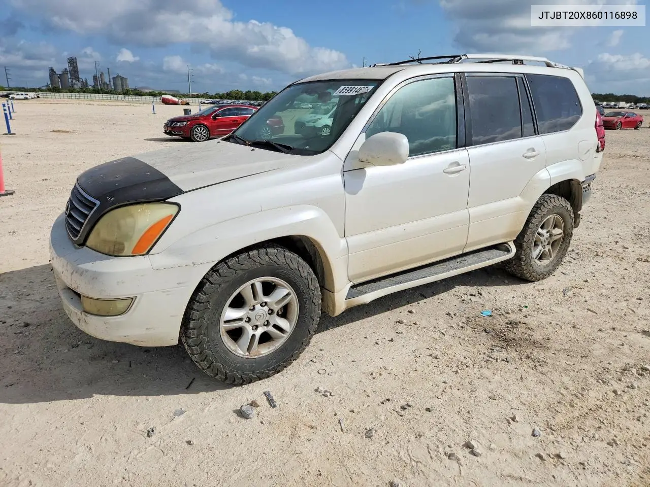 2006 Lexus Gx 470 VIN: JTJBT20X860116898 Lot: 85991465