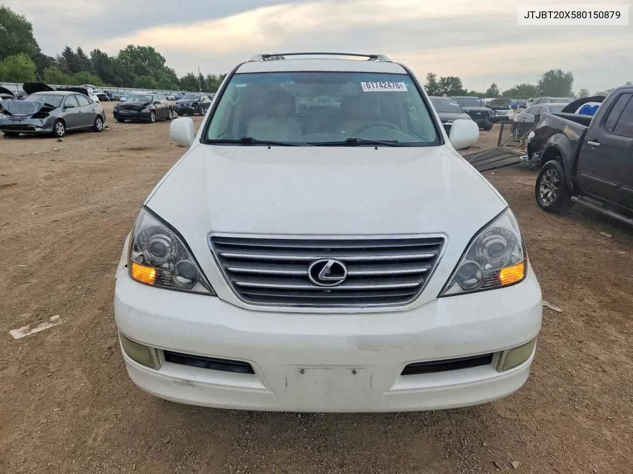 2008 Lexus Gx 470 VIN: JTJBT20X580150879 Lot: 61742476