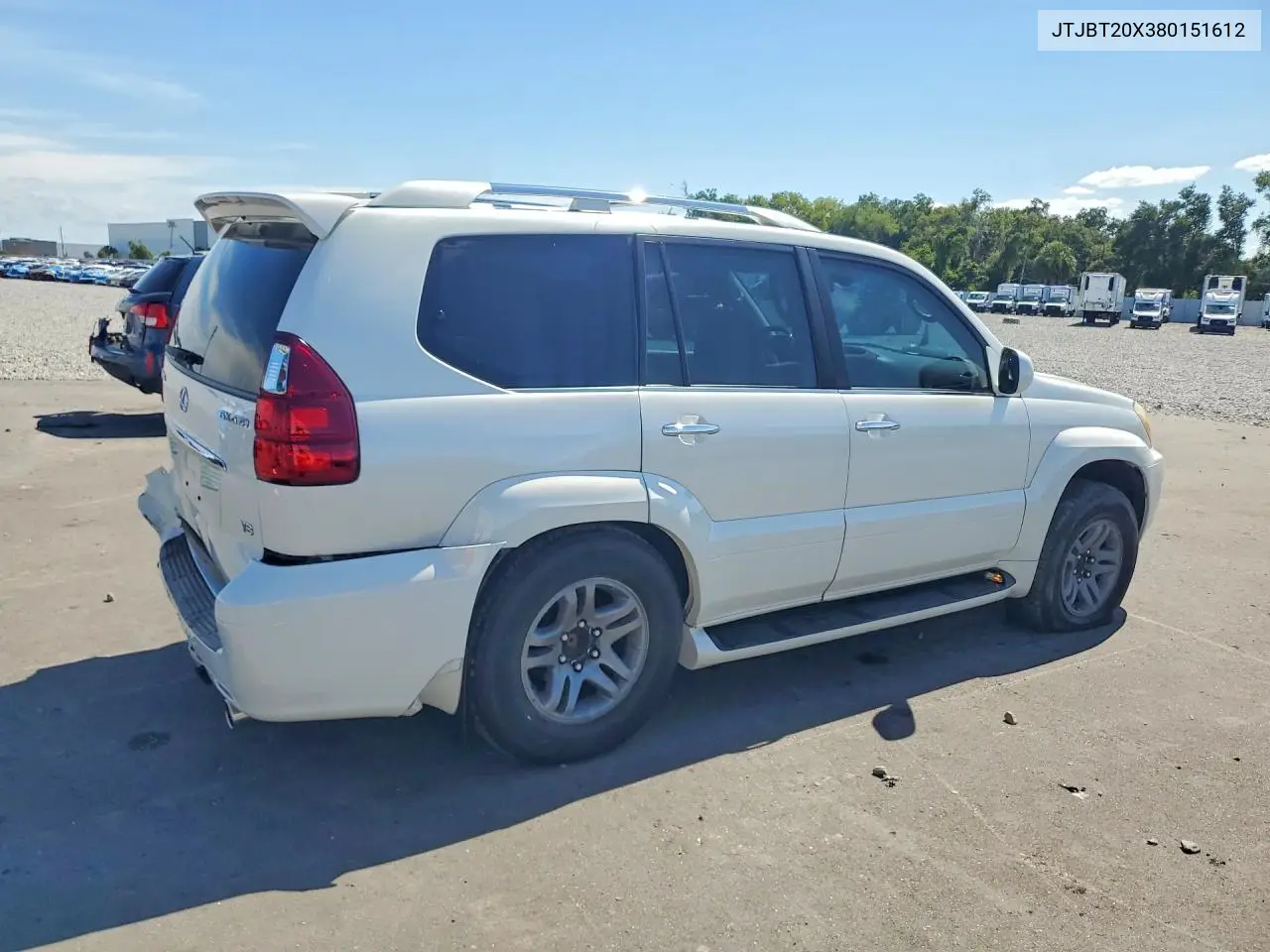 2008 Lexus Gx 470 VIN: JTJBT20X380151612 Lot: 85772425