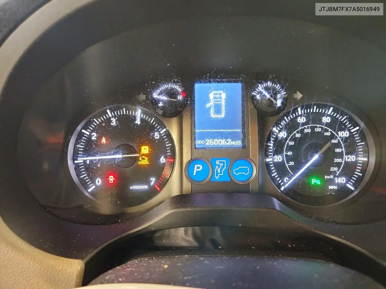 2010 Lexus Gx 460 VIN: JTJBM7FX7A5016949 Lot: 60233236