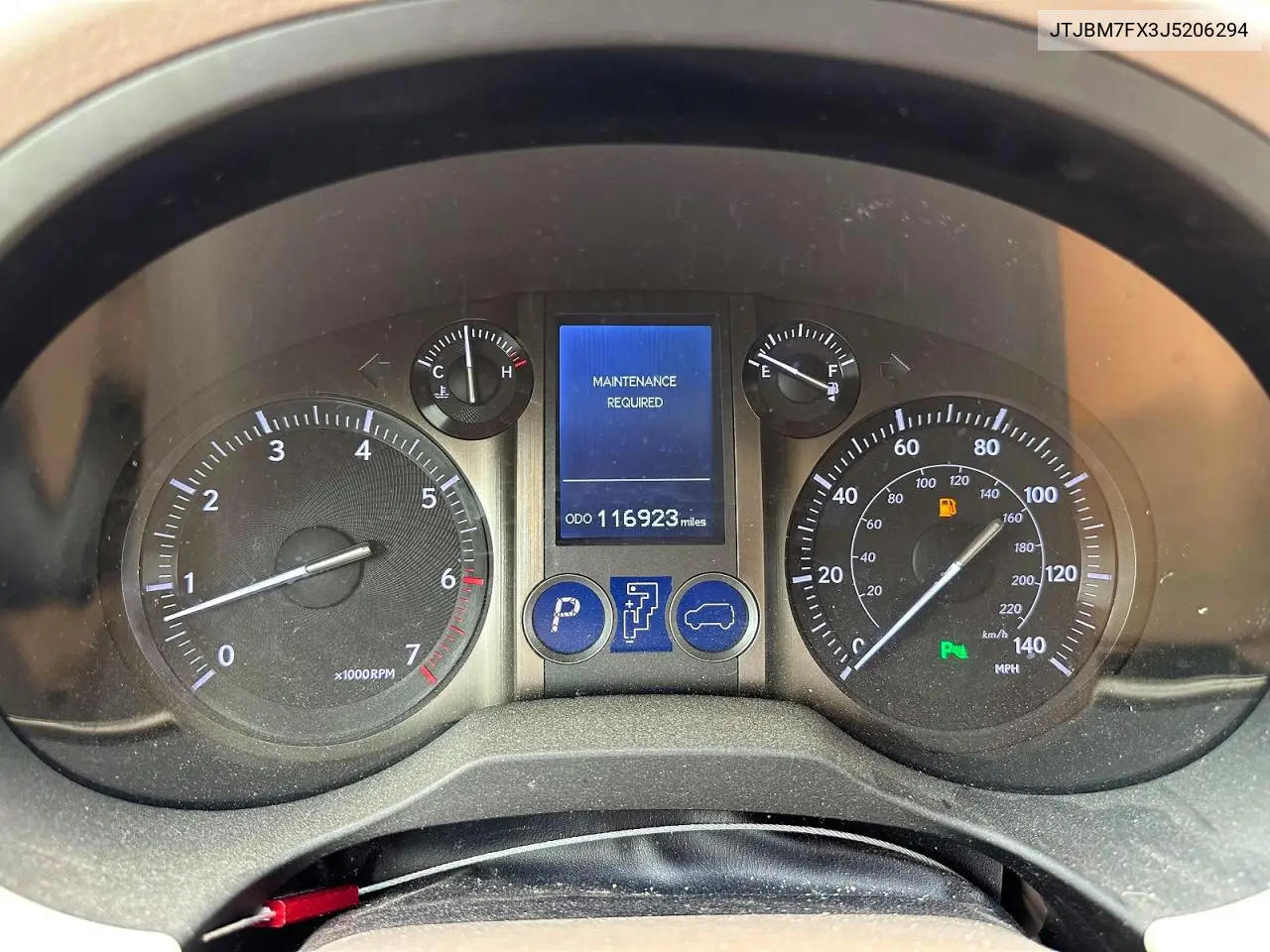 2018 Lexus Gx 460 VIN: JTJBM7FX3J5206294 Lot: 60740886