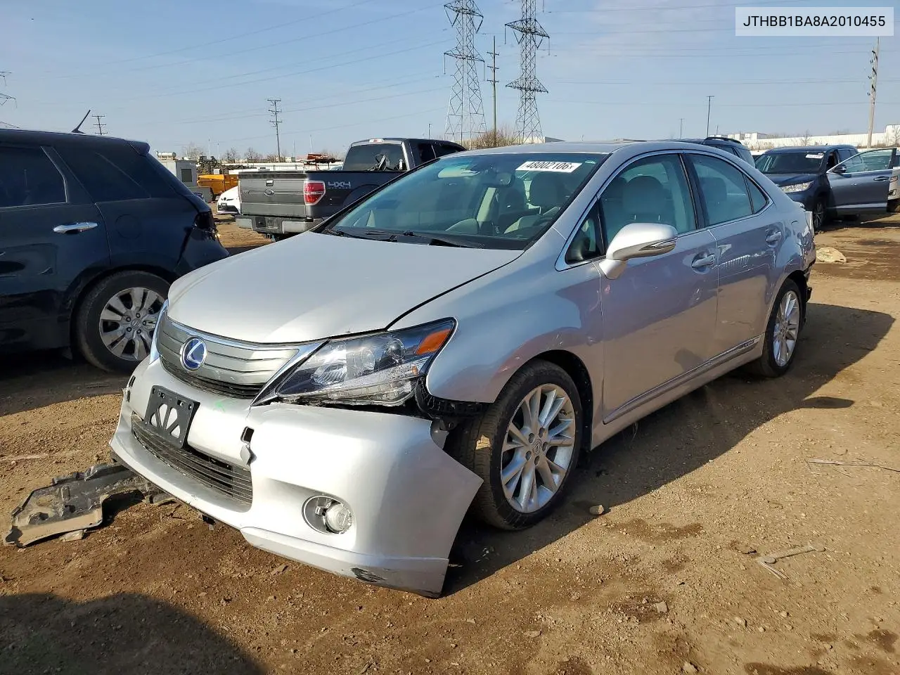 2010 Lexus Hs 250H Premium VIN: JTHBB1BA8A2010455 Lot: 48002106