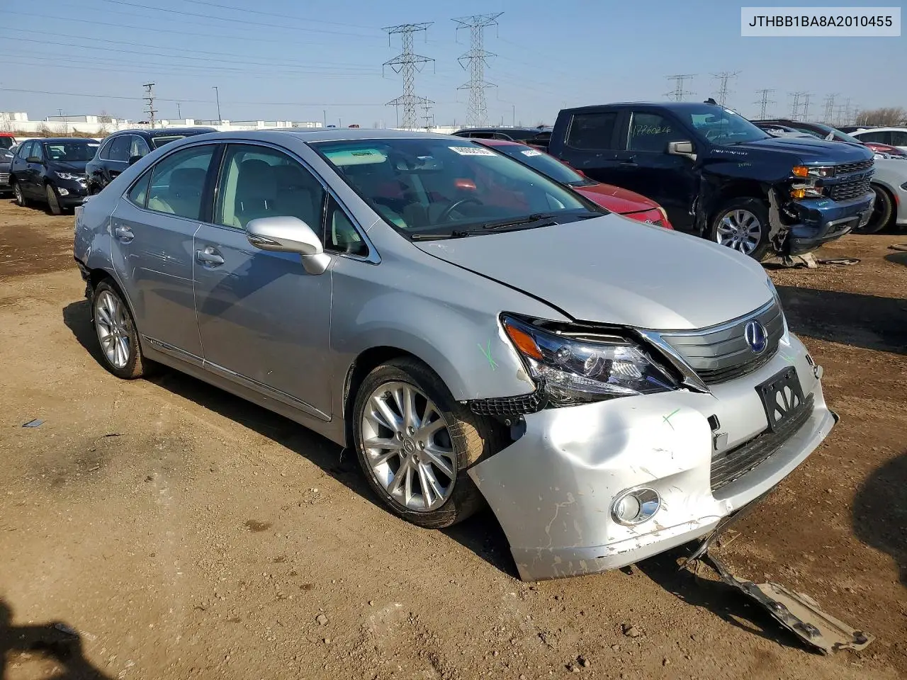 2010 Lexus Hs 250H Premium VIN: JTHBB1BA8A2010455 Lot: 48002106