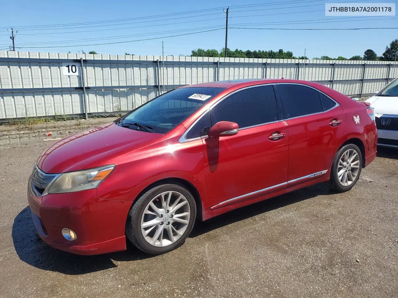2010 Lexus Hs 250H VIN: JTHBB1BA7A2001178 Lot: 50359456