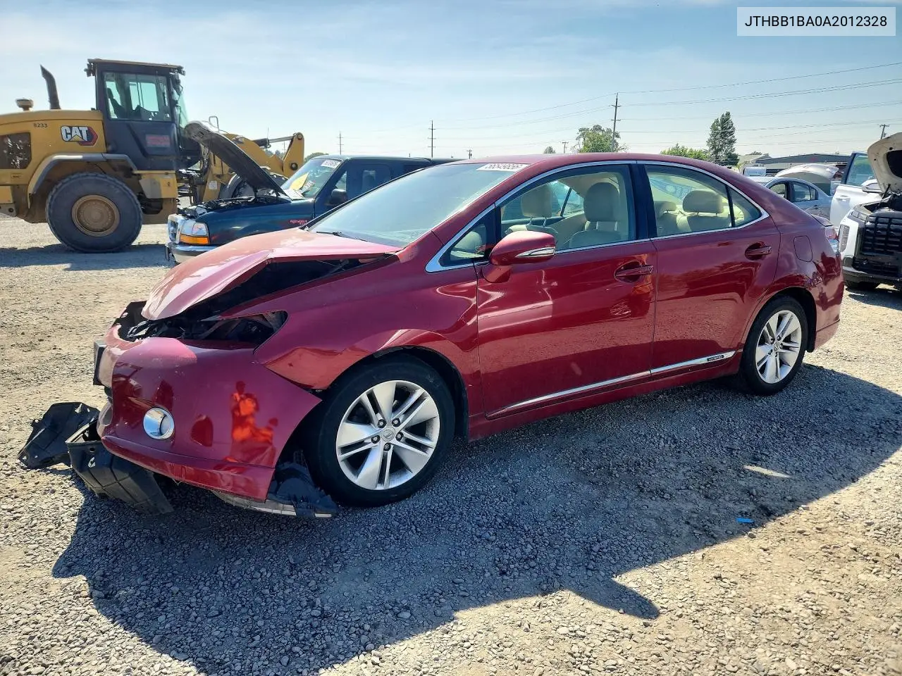 2010 Lexus Hs 250H VIN: JTHBB1BA0A2012328 Lot: 56549856