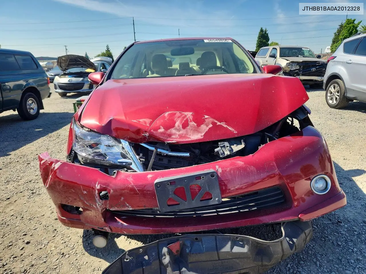2010 Lexus Hs 250H VIN: JTHBB1BA0A2012328 Lot: 56549856