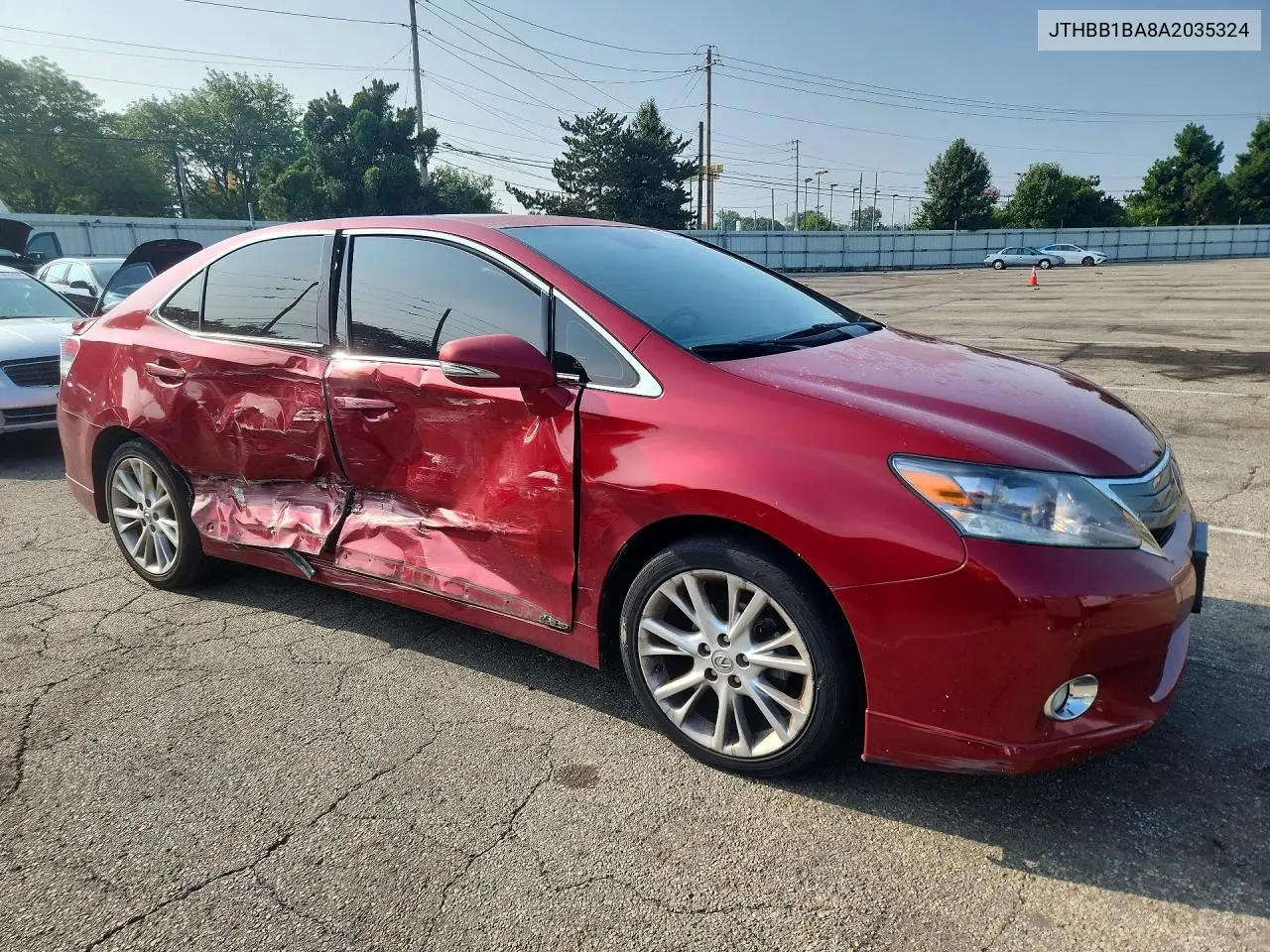 2010 Lexus Hs 250H VIN: JTHBB1BA8A2035324 Lot: 60828466