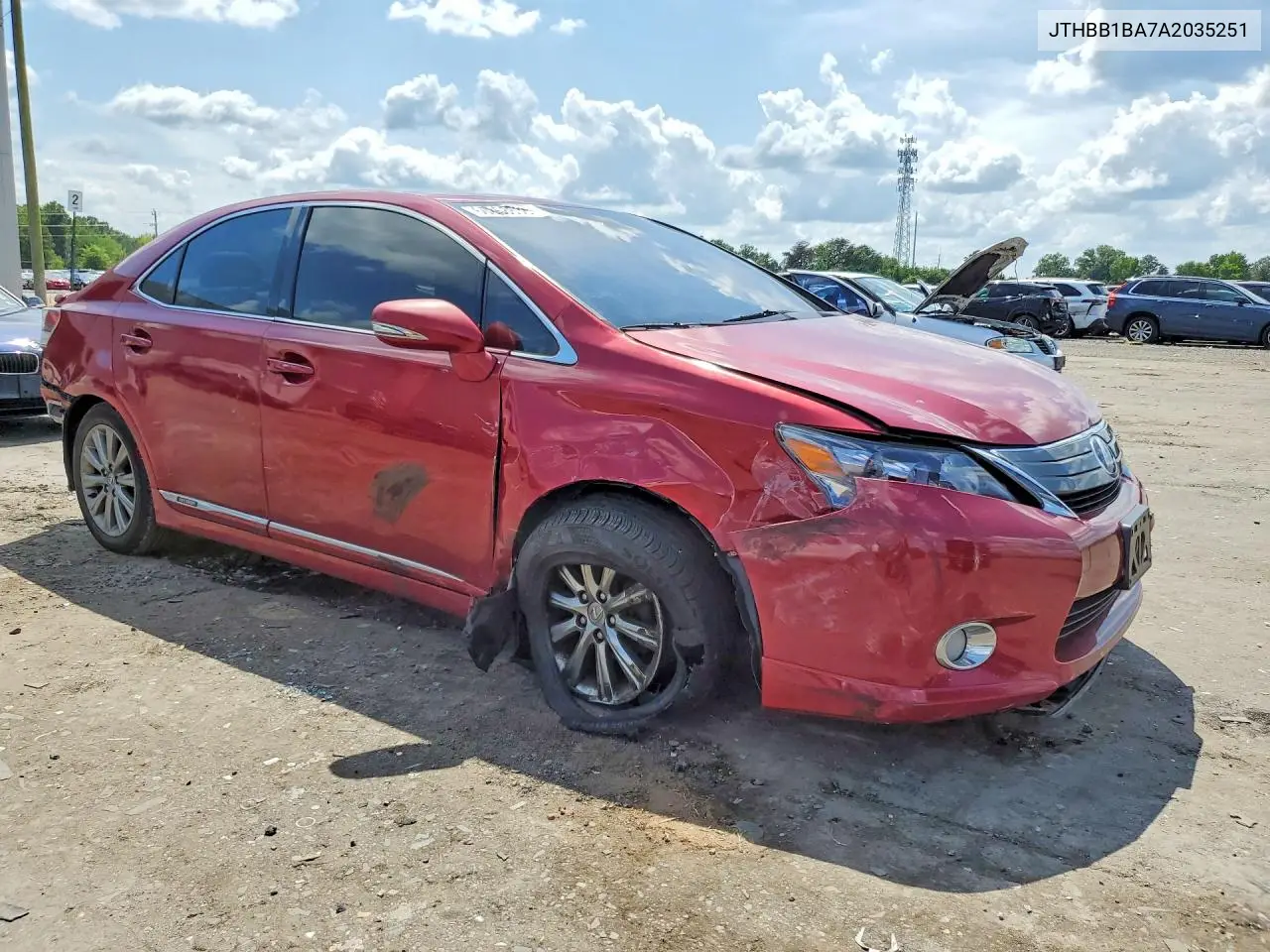 2010 Lexus Hs 250H VIN: JTHBB1BA7A2035251 Lot: 60868636