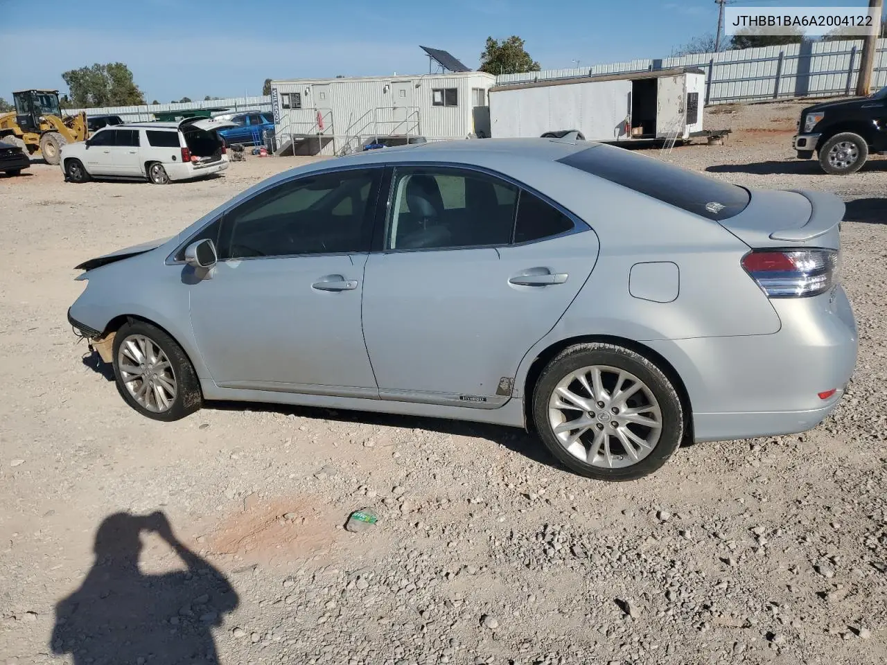 2010 Lexus Hs 250H VIN: JTHBB1BA6A2004122 Lot: 92130825