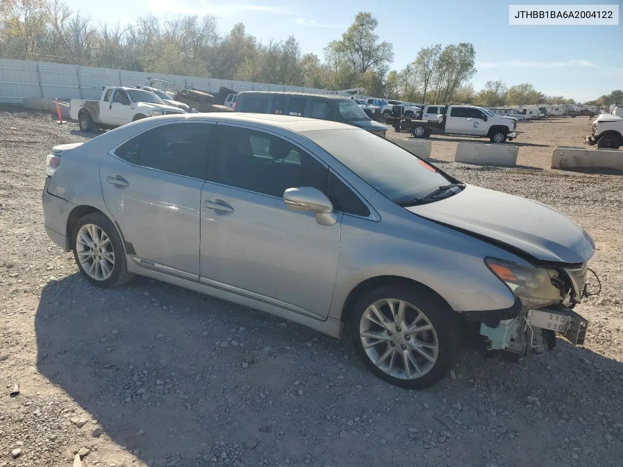 2010 Lexus Hs 250H VIN: JTHBB1BA6A2004122 Lot: 92130825
