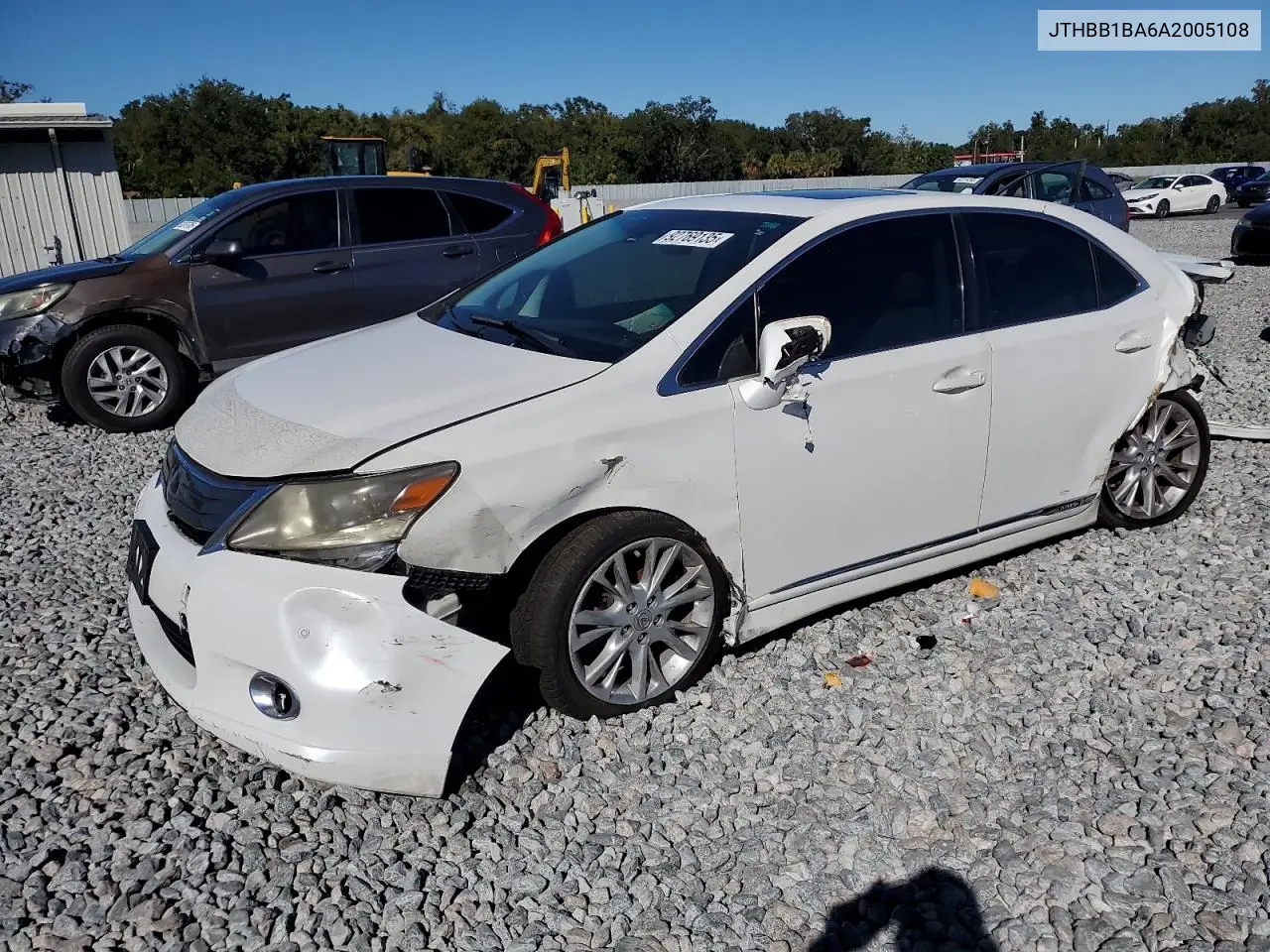2010 Lexus Hs 250H VIN: JTHBB1BA6A2005108 Lot: 92769135