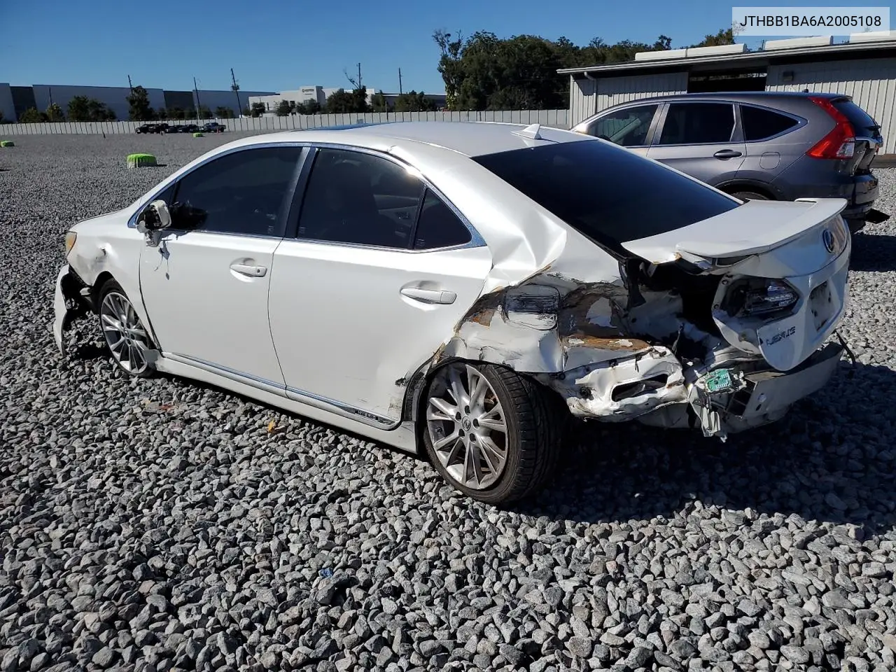 2010 Lexus Hs 250H VIN: JTHBB1BA6A2005108 Lot: 92769135